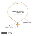 18K Gold Cross Design Light Luxury High-end Necklace Vera Lux