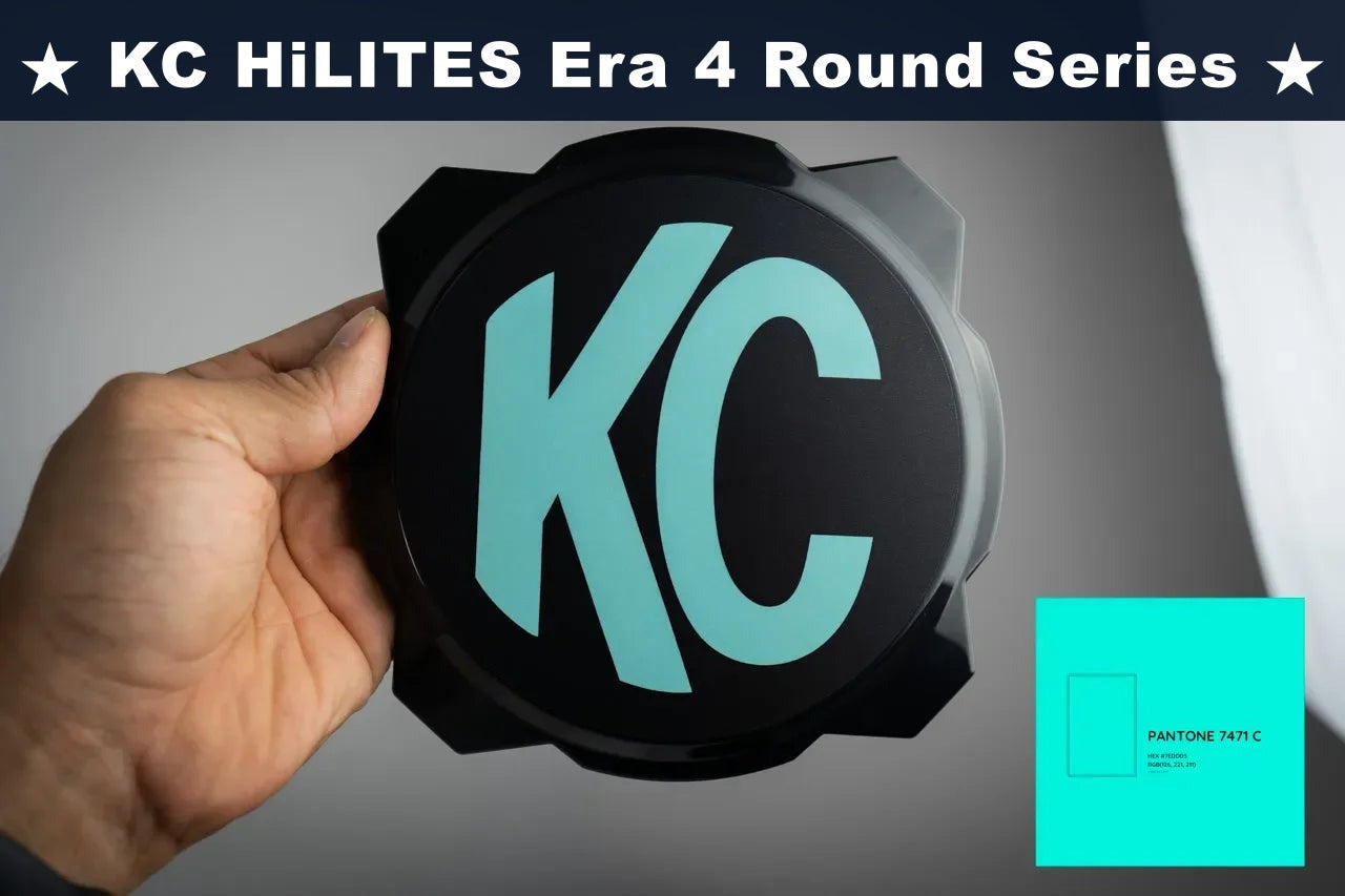 KC HiLITES Era 4 ROUND Series Light Cover Overlays - Universal StickerFab