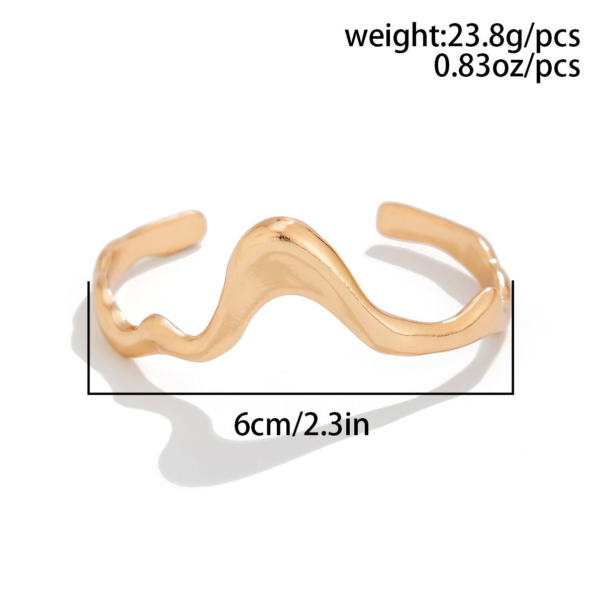 Personalized irregular geometric liquid lava metal anklet Vera Lux