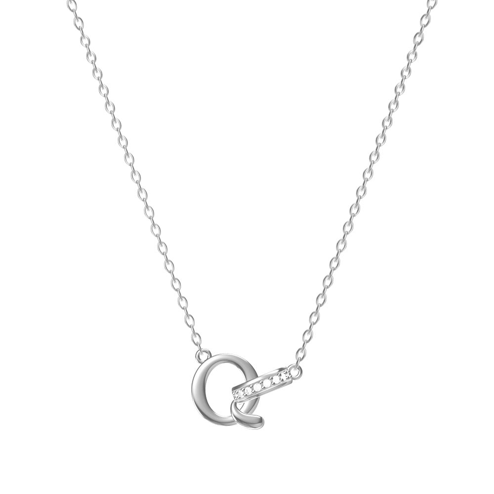 26-Letter Diamond-Embedded Unique Design Necklace For Women Vera Lux