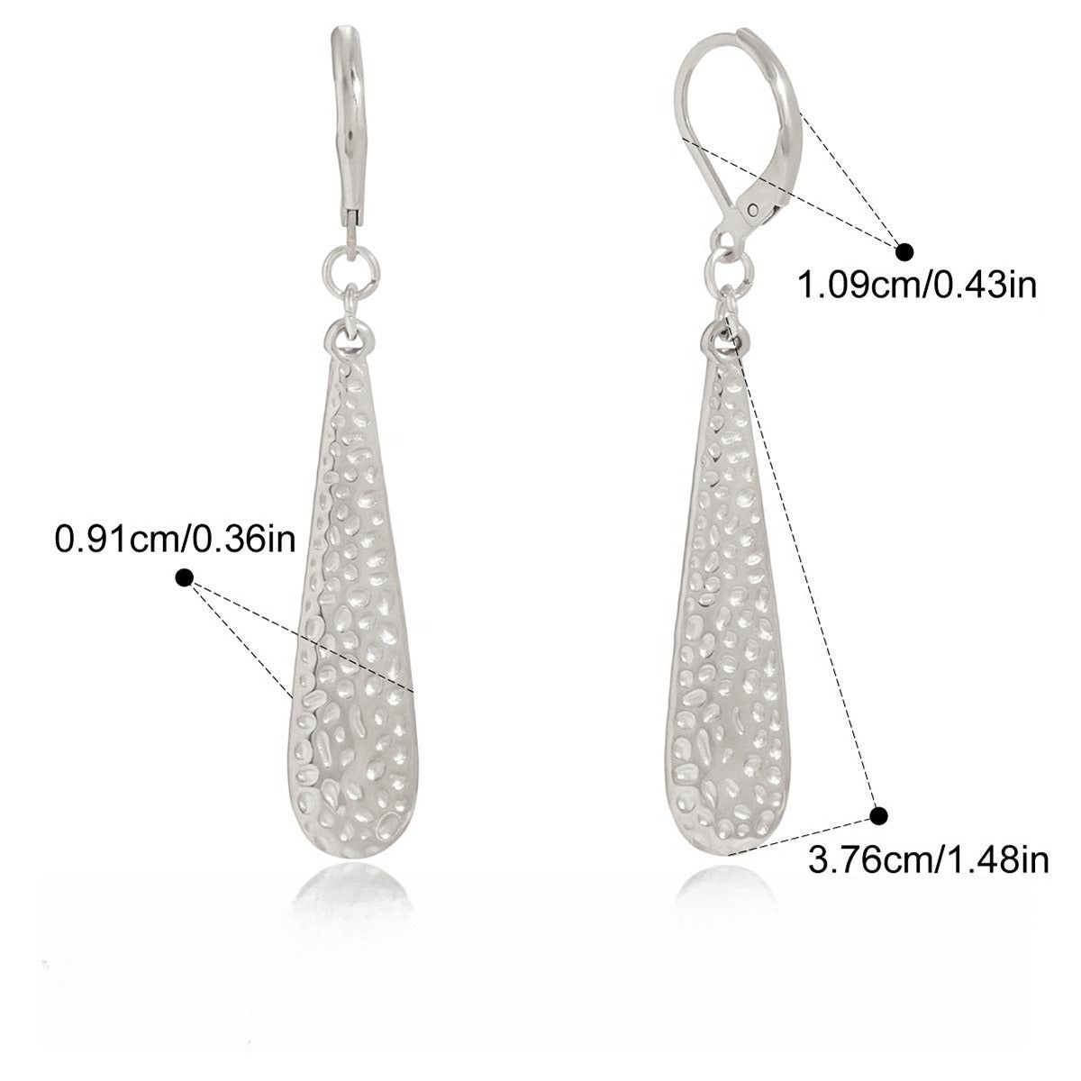 18K gold teardrop metal earrings Vera Lux