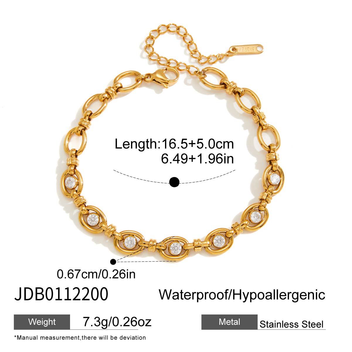 Zircon Chain Tassel Earrings and Bracelet Set Vera Lux