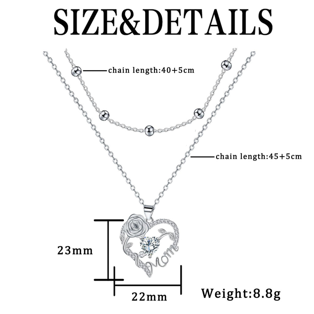 Elegant Heart-Shaped Double-Layer Necklace For Women Vera Lux