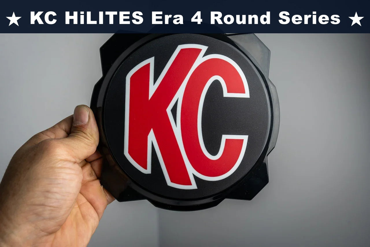 KC HiLITES Era 4 ROUND Series Light Cover Overlays - Universal StickerFab