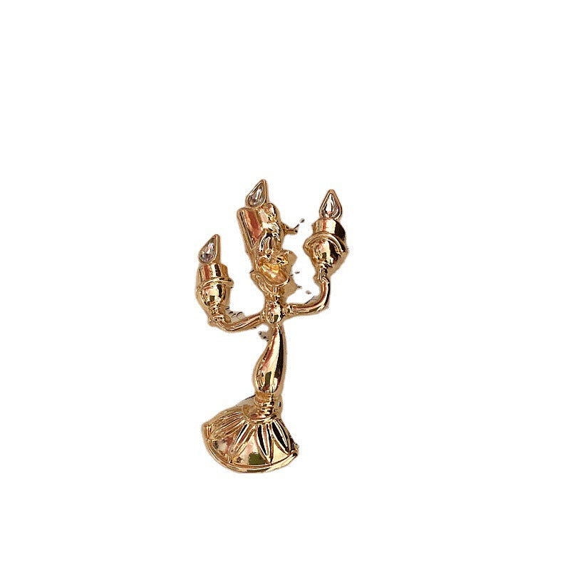 Western Court Retro Chandelier-Style Gold Brooch Vera Lux
