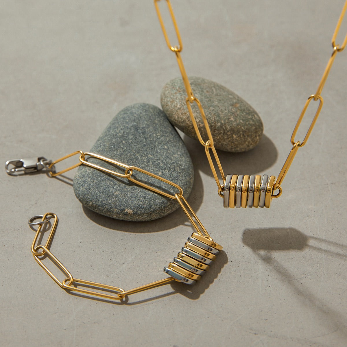Titanium steel necklace light luxury clavicle chain bracelet Vera Lux