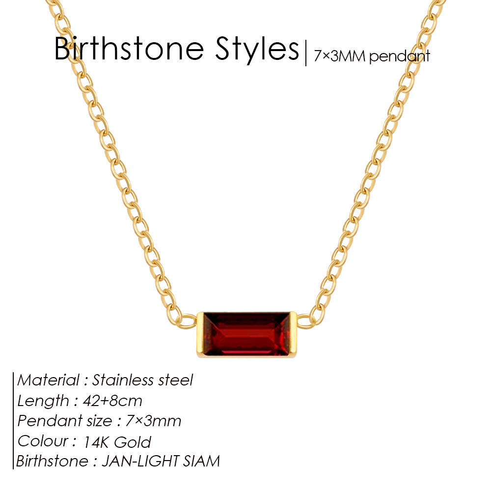 18K Gold-plated Layered Choker With A December Birthstone Pendant Vera Lux