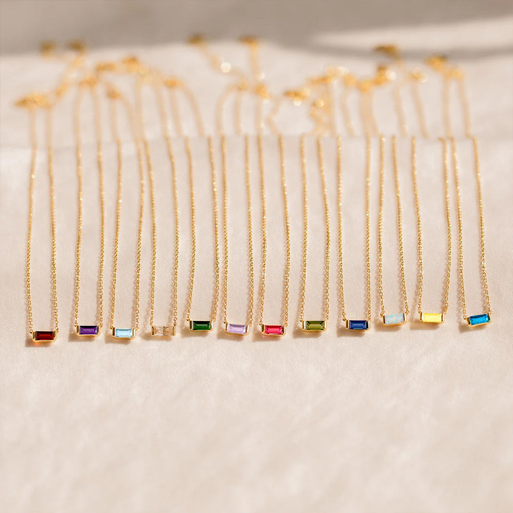 18K Gold-plated Layered Choker With A December Birthstone Pendant Vera Lux