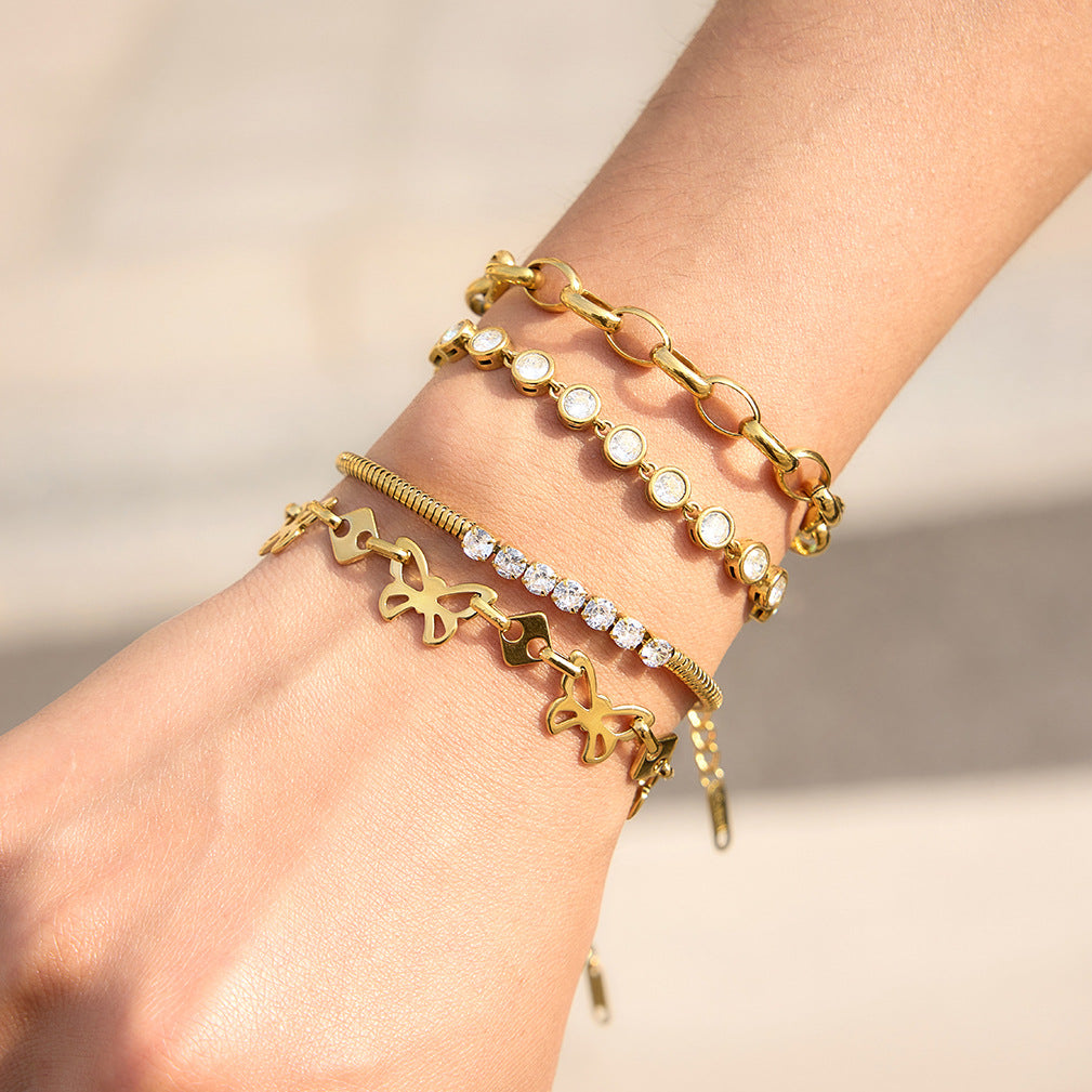 Stainless Steel Butterfly Bracelet Collection Vera Lux