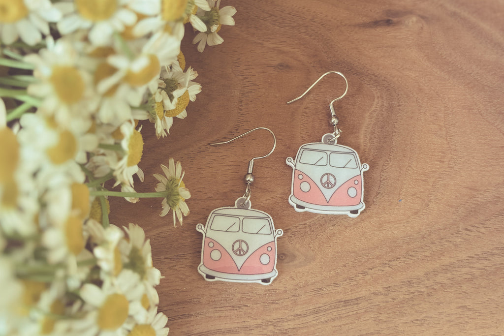 Adorable Vintage Van Earrings Rooted Home Goods