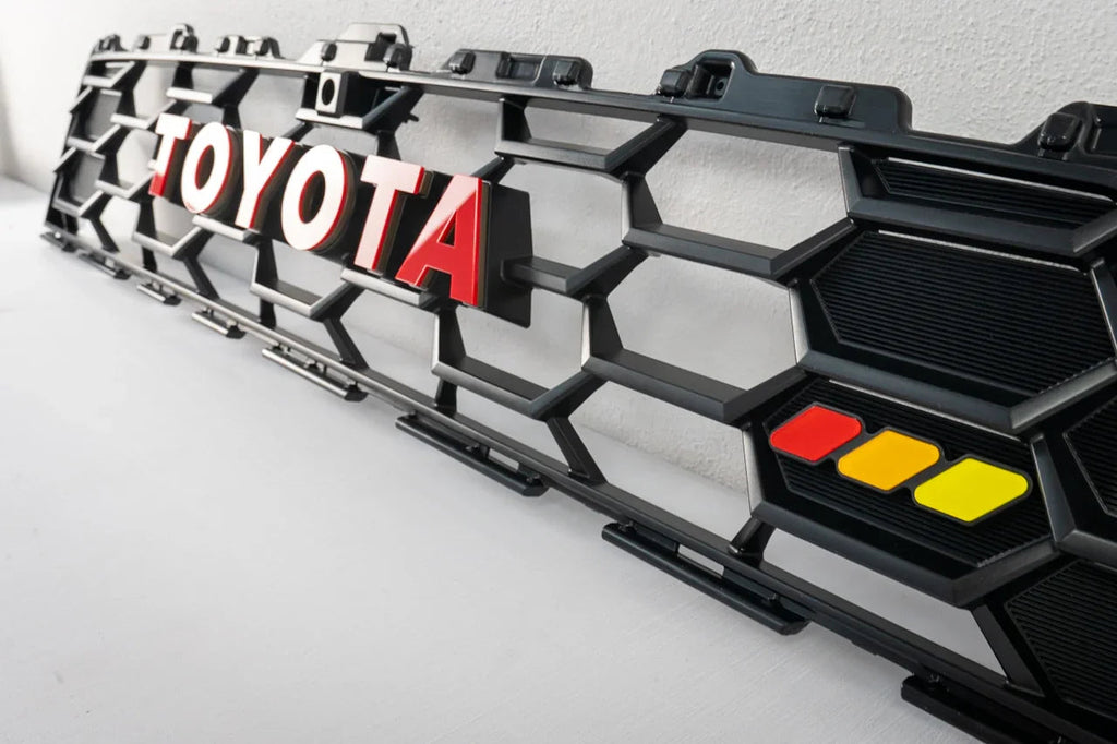 StickerFab Tri Color TRD Style Grille Emblem Version 2- 2024+ Tacoma / 2025+ 4Runner StickerFab
