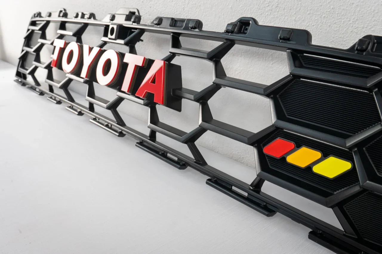 StickerFab Tri Color TRD Style Grille Emblem Version 2- 2024+ Tacoma / 2025+ 4Runner StickerFab