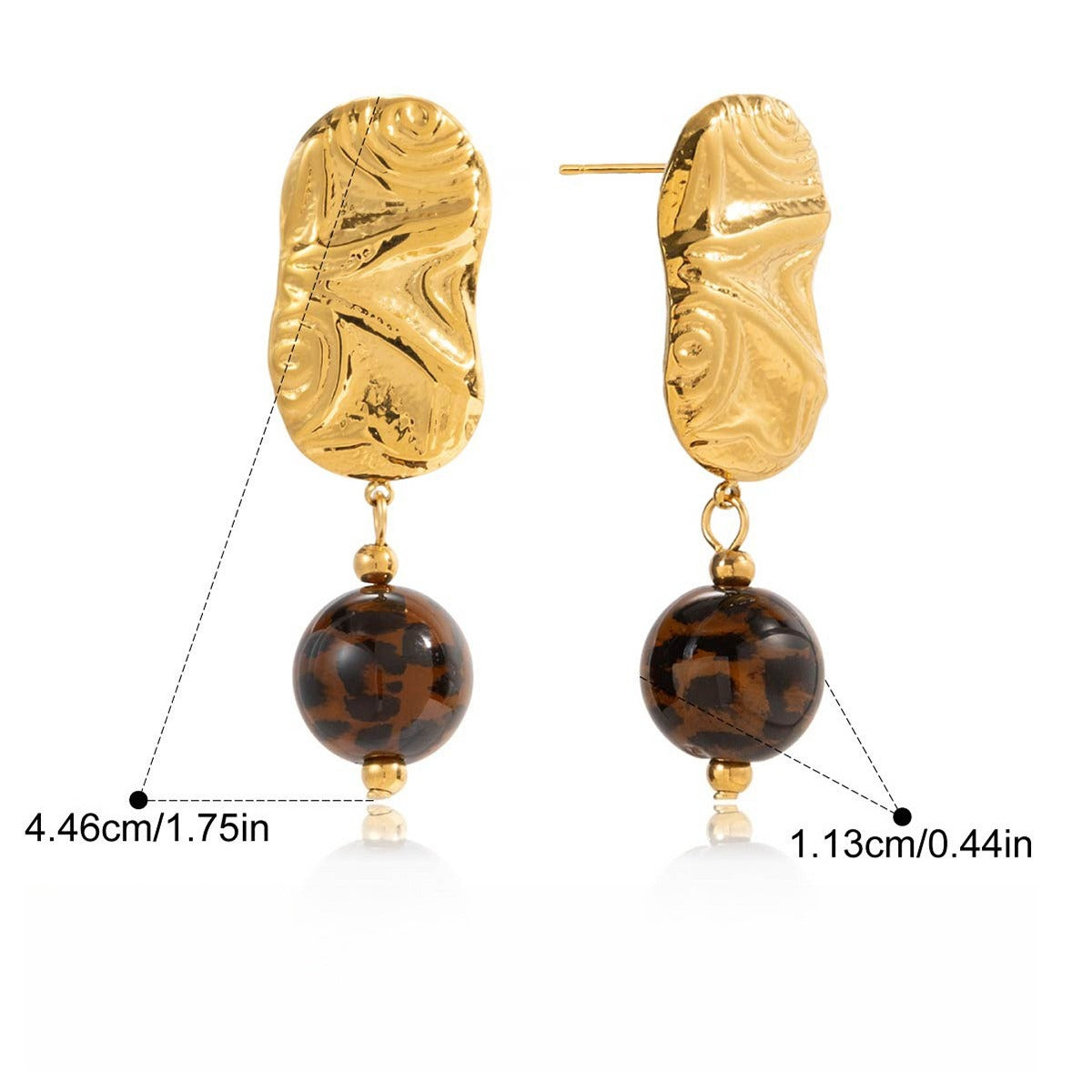 Light luxury and sophisticated titanium steel earrings for autumn and winter. Vera Lux