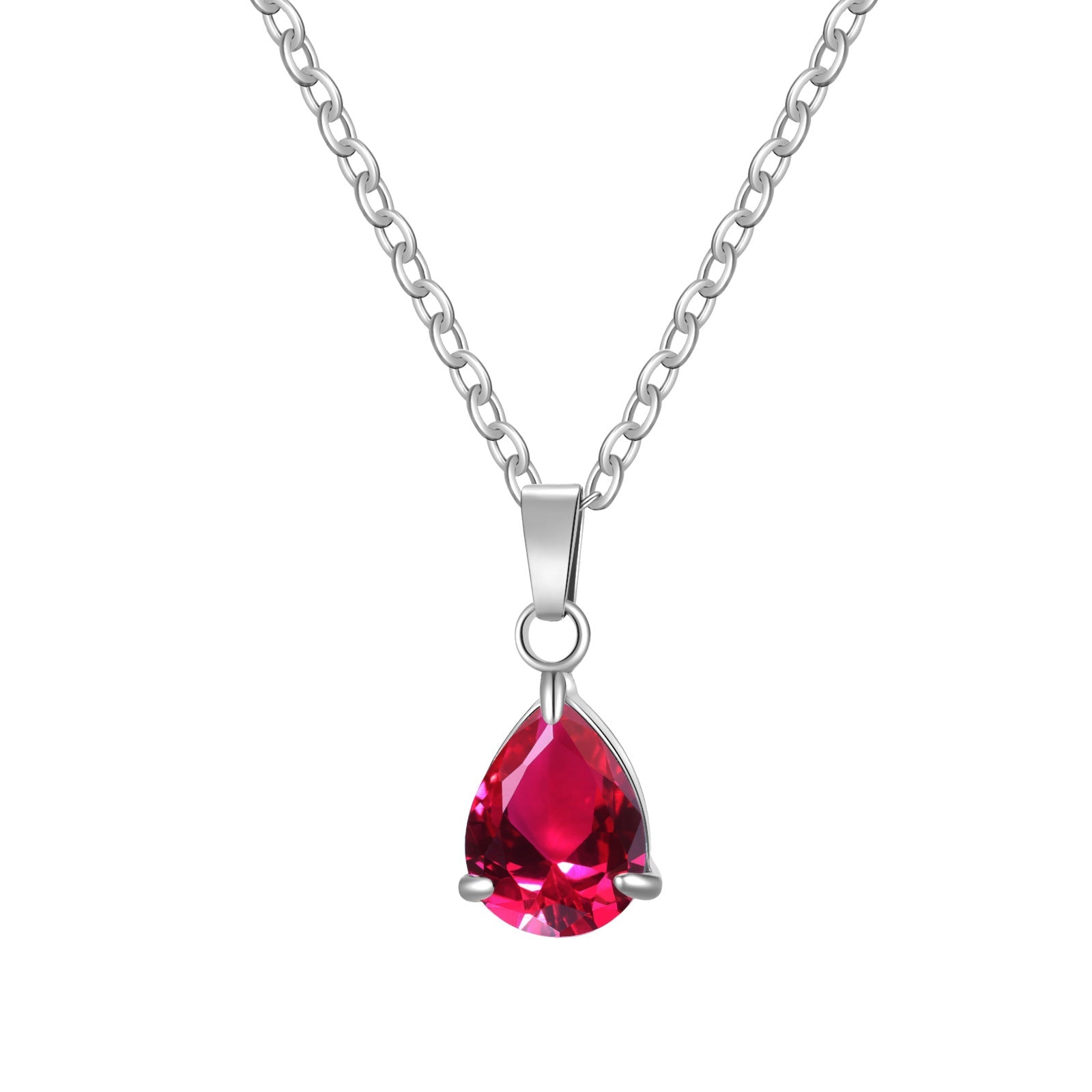 3A Water Drop Zircon Small Pendant Solitaire Pear-Shaped Zircon Womens Clavicle Chain Vera Lux