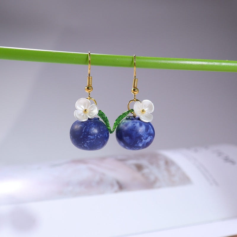 Chinese Advanced Color Creative Plant Pendant Earrings Vera Lux