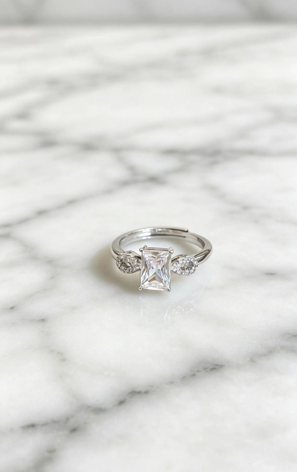 Affordable Luxury Sugar Cube Style Adjustable Ring Vera Lux