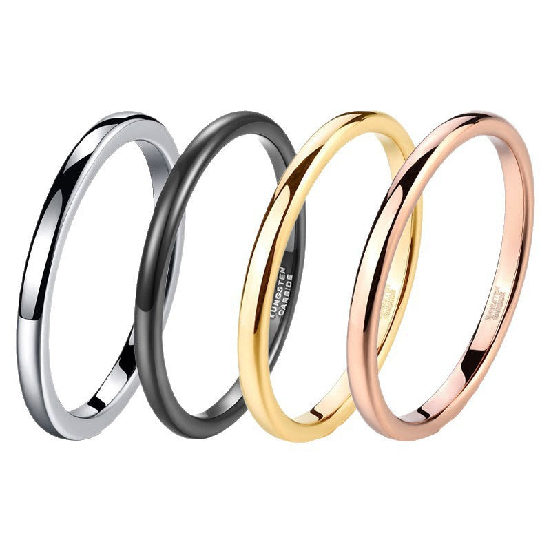 Sleek Unisex Polished Tungsten Carbide Ring That Wont Fade Vera Lux