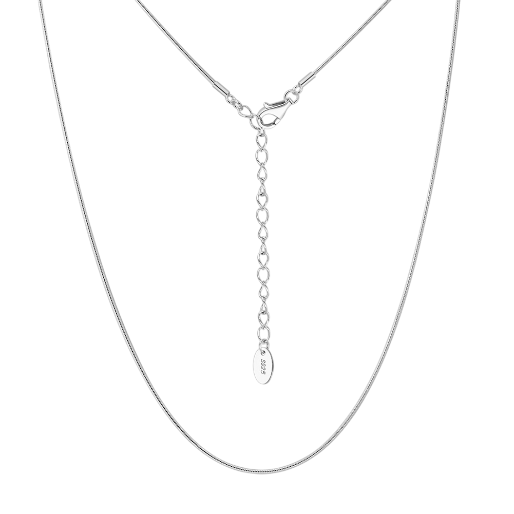 925 Sterling Silver Sterling  Snake Chain Necklace with Adjustable Extender - Classic Versatile Jewelry Vera Lux