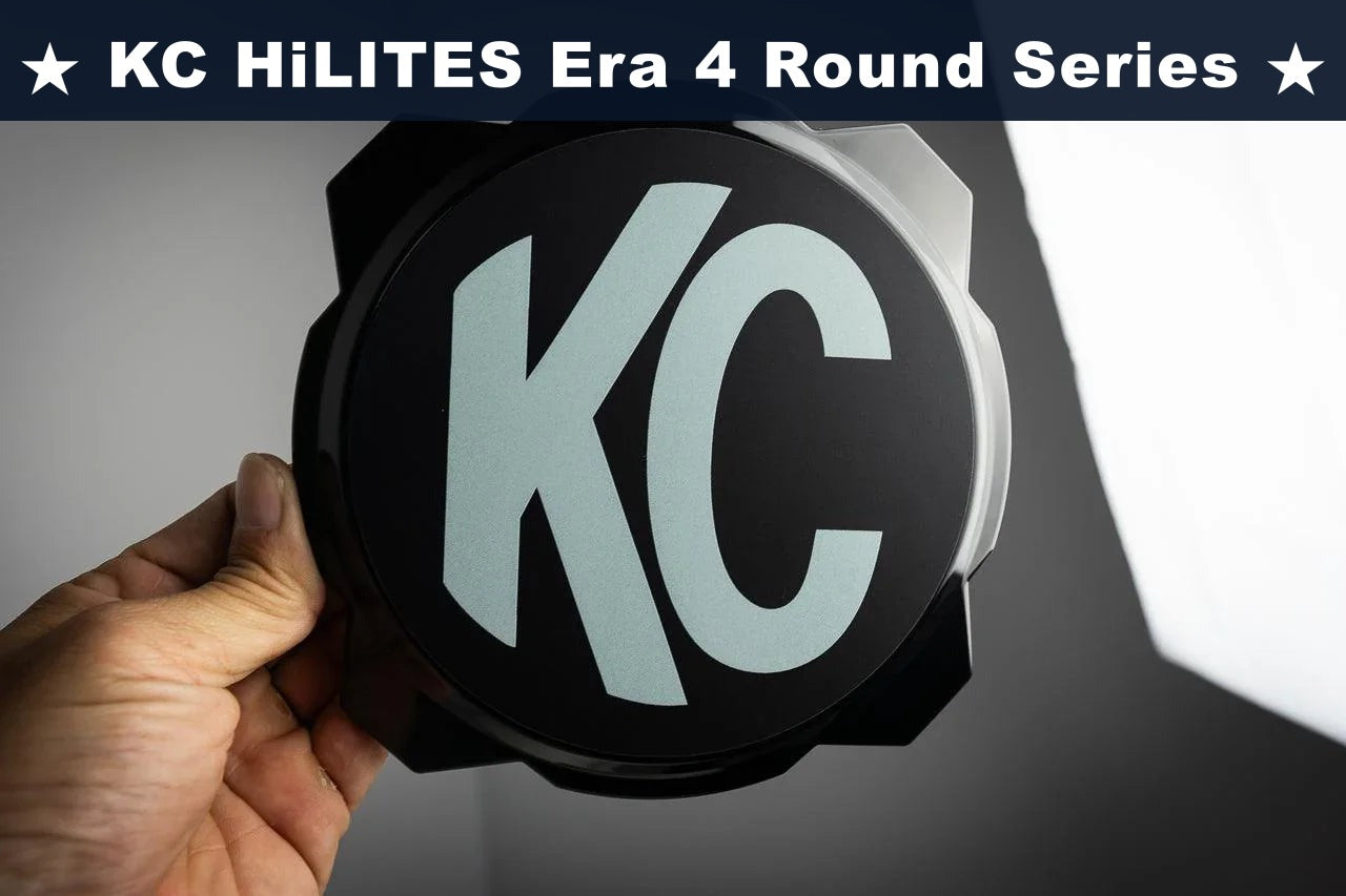 KC HiLITES Era 4 ROUND Series Light Cover Overlays - Universal StickerFab