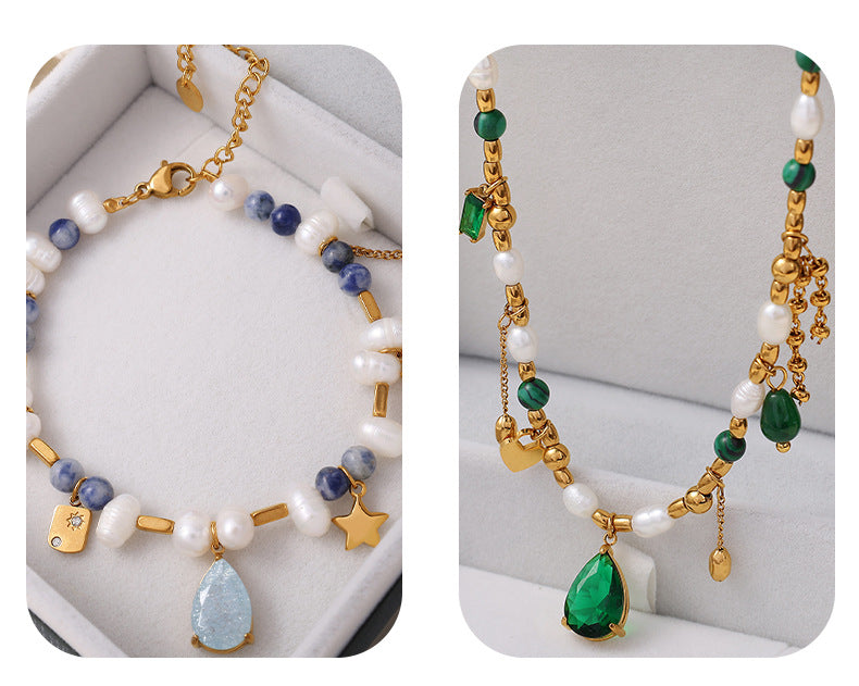 French-style Hong Kong-style Imperial-style Instagram-inspired Minimalist Luxury Design, Noble Feeling, Zircon, Natural Pearl, Exquisite Necklace, Collar Chain Necklace Vera Lux