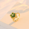 Nephthytis Flower Zircon Flower Niche Fashion New Ring Vera Lux