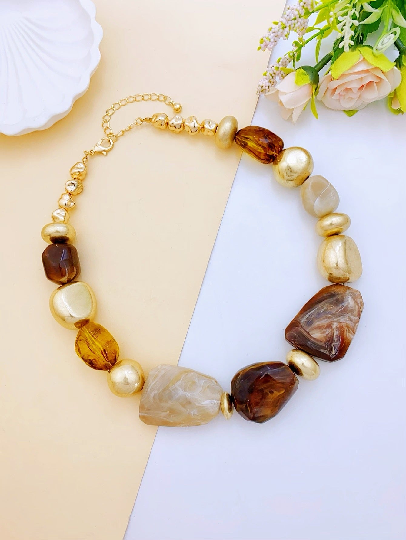 Irregular Acrylic Statement Necklace Collection Vera Lux