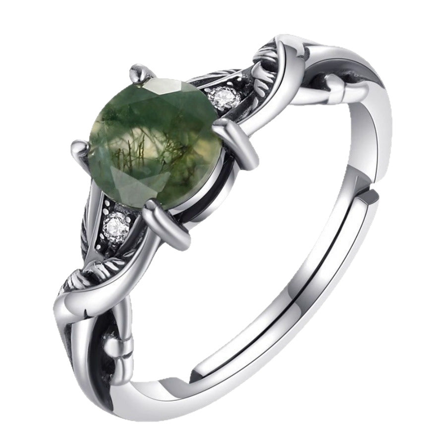 Niche Design Aquamarine Agate Ring For Women Vera Lux