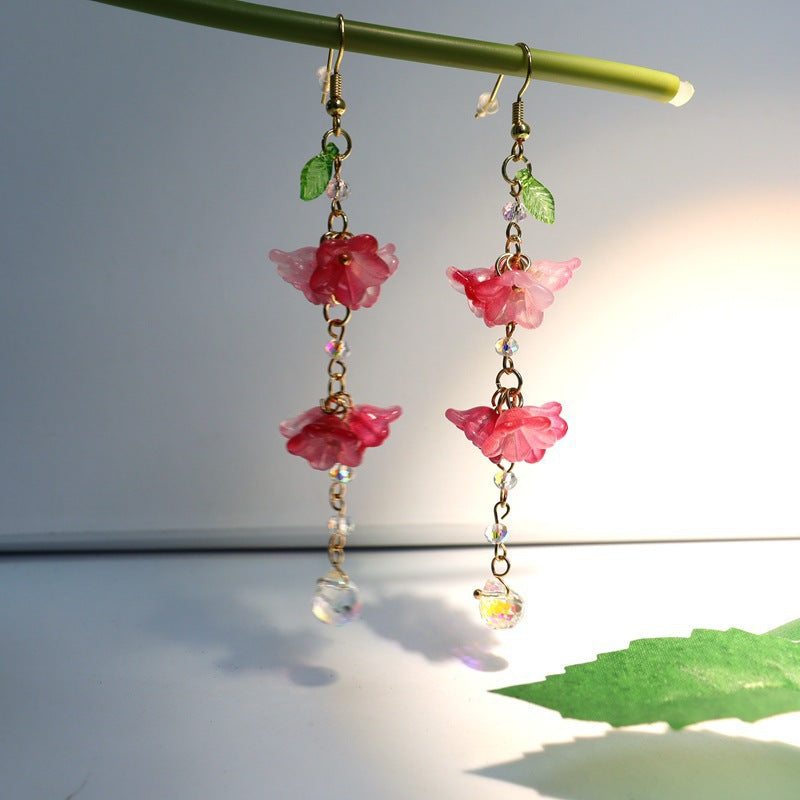 Chinese Advanced Color Creative Plant Pendant Earrings Vera Lux