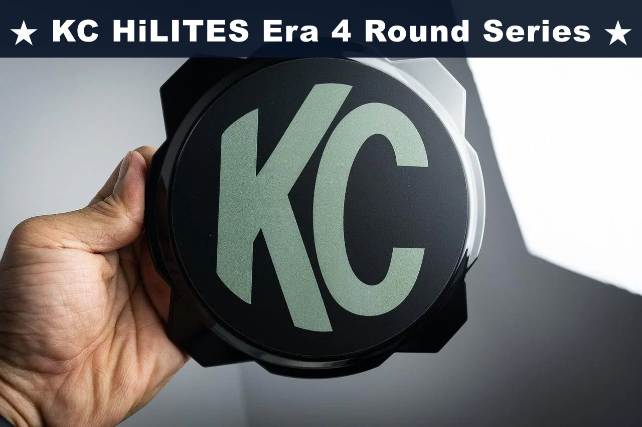 KC HiLITES Era 4 ROUND Series Light Cover Overlays - Universal StickerFab