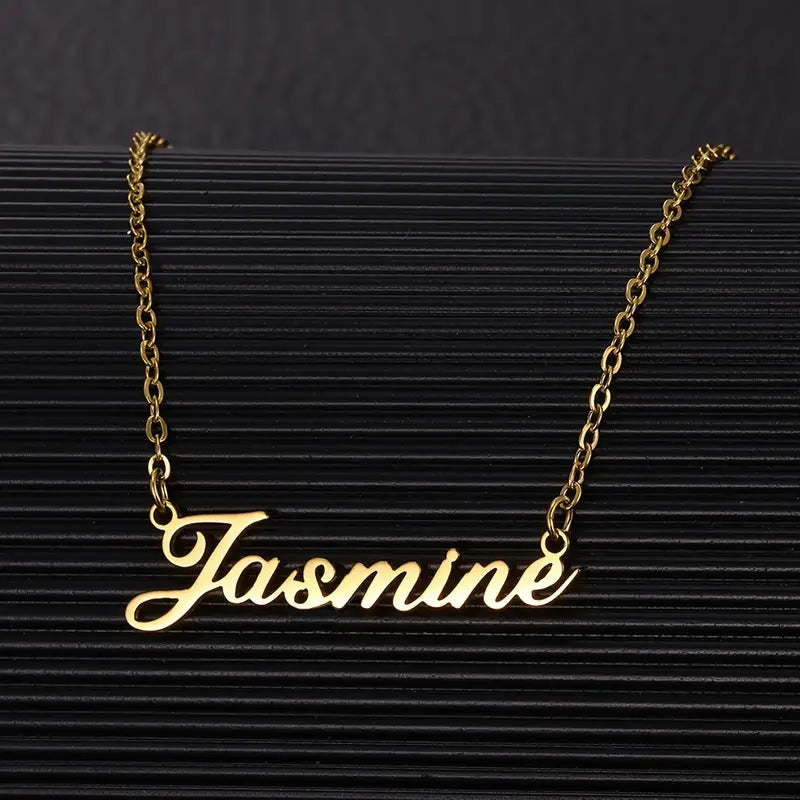 Name Real Gold Plated English Letters And Numbers Necklace Vera Lux