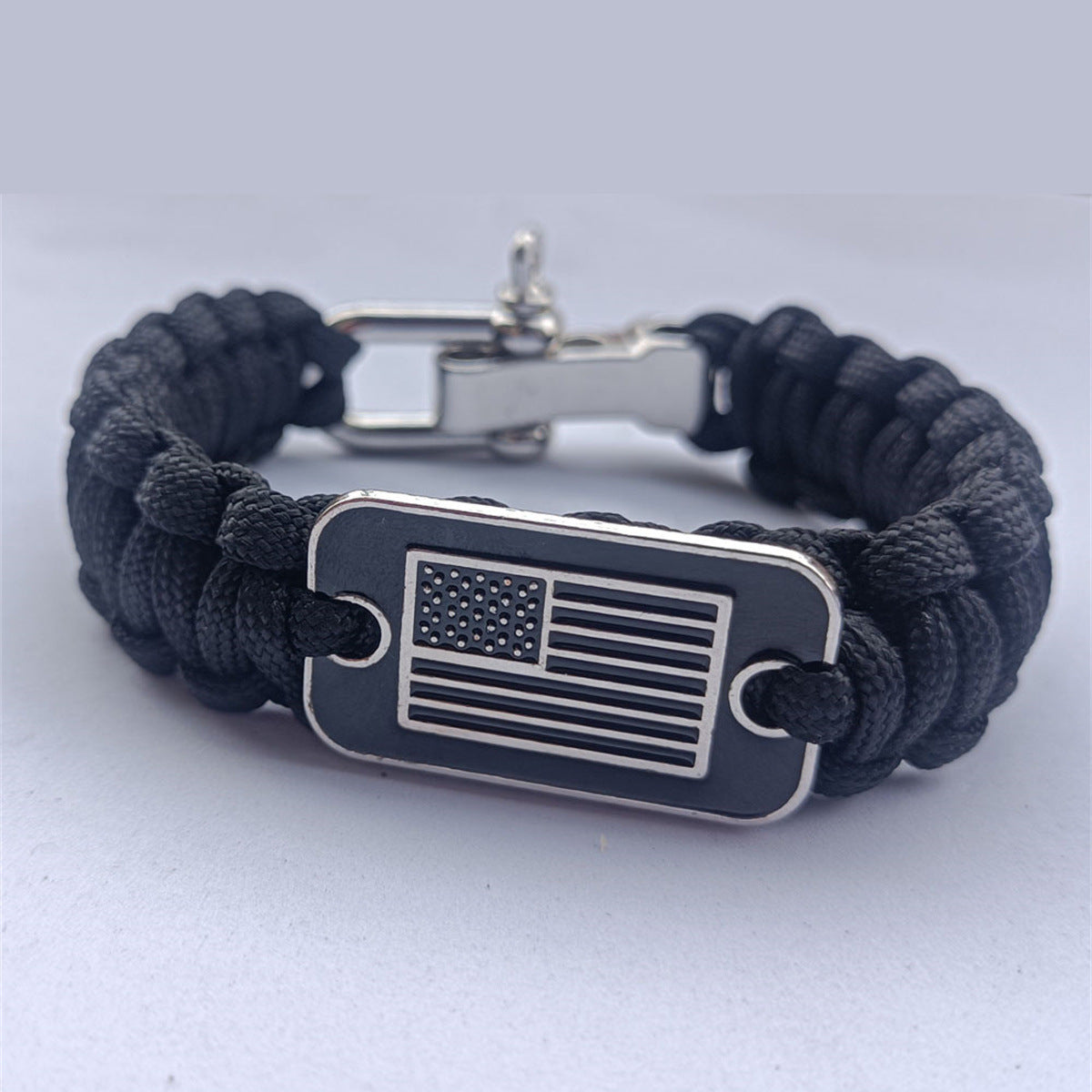 Braided Paracord Bracelet With Survival Zinc Alloy Adjusting Buckle Vera Lux
