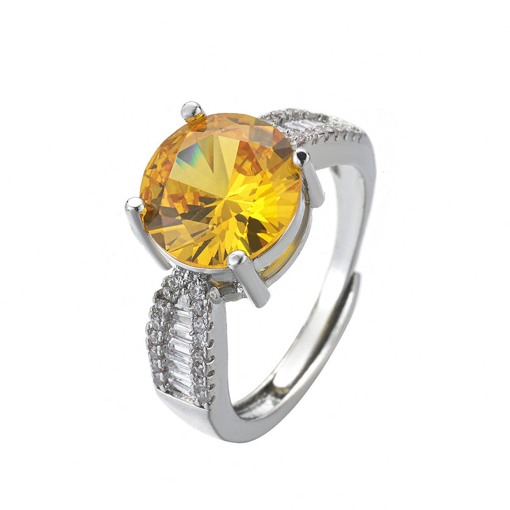 Women's Open Ring With Colorful Zircon Vera Lux