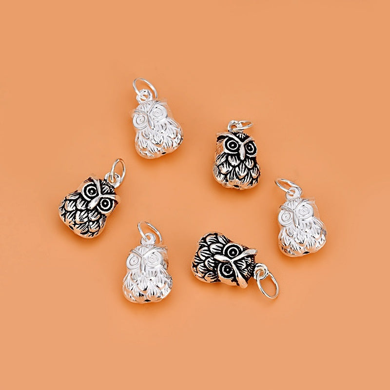 Sterling Silver Jewelry Pendant Cute Owl Pendant Vera Lux