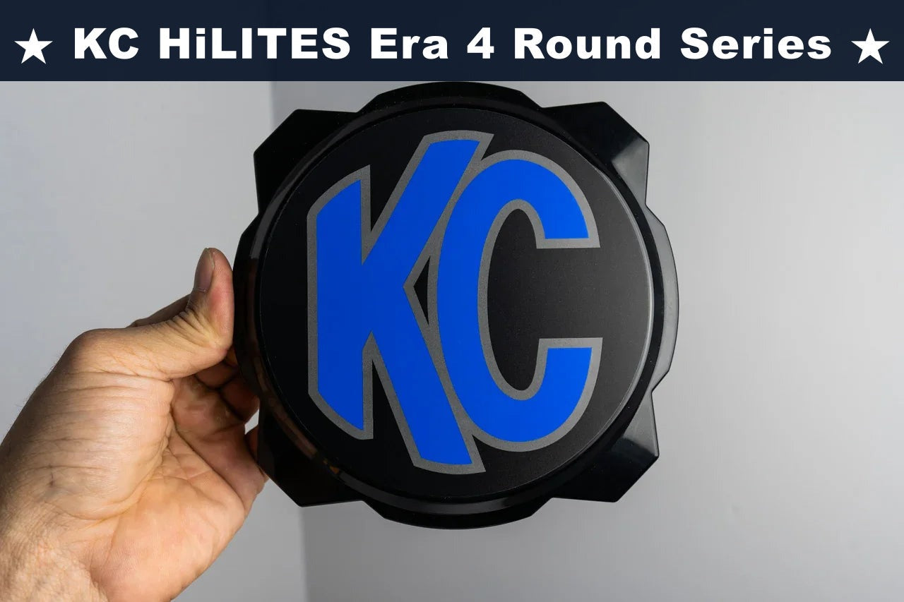 KC HiLITES Era 4 ROUND Series Light Cover Overlays - Universal StickerFab
