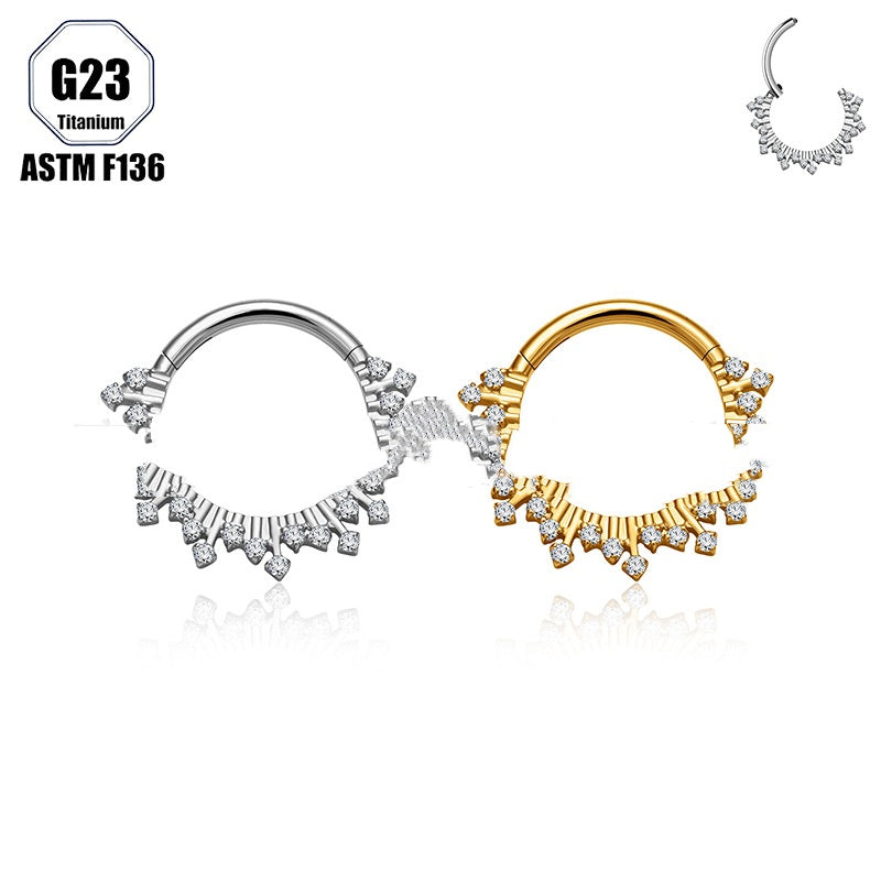 European And American G23 Titanium Alloy Earrings With Zircon Inlays Vera Lux