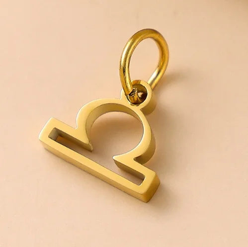 10PCS Stainless Steel Star Zodiac Sign 12 Constellation Pendant Accessories for Necklace Women Man Jewelry Gifts Wholesale Vera Lux