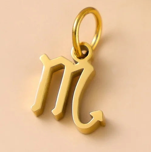 10PCS Stainless Steel Star Zodiac Sign 12 Constellation Pendant Accessories for Necklace Women Man Jewelry Gifts Wholesale Vera Lux