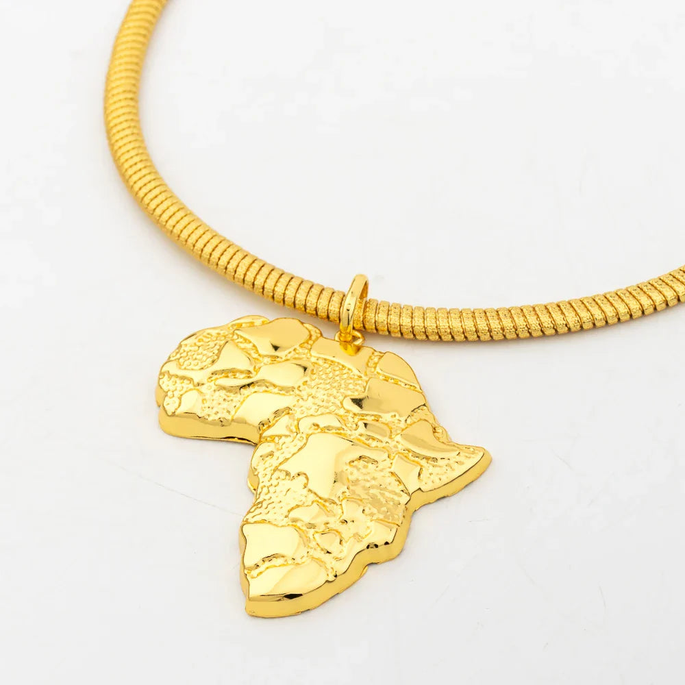 African Gold Color Jewelry Set for Women Large Earrings and Pendant Italian Luxury Necklace Bangle Ring Weddings Jewellery Gift Vera Lux