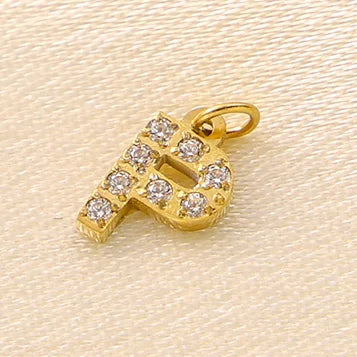 SUNIBI Stainless Steel DIY 26 Initial Pendant for Women Zircon Alphabet Charm Jewelry Making Anniversary Gift Customizable Name Vera Lux