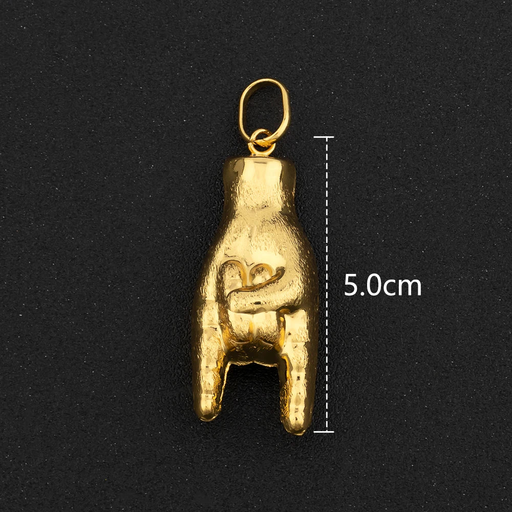 Hip Hop Personality Pendant Gold Color African Map Mermaid Dollar Euro Shape Pendant for Women Men Luxury Copper Chain Jewelry Vera Lux