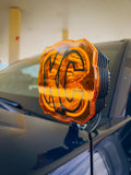 KC HiLITES Amber or Clear Cover Overlays - Universal StickerFab