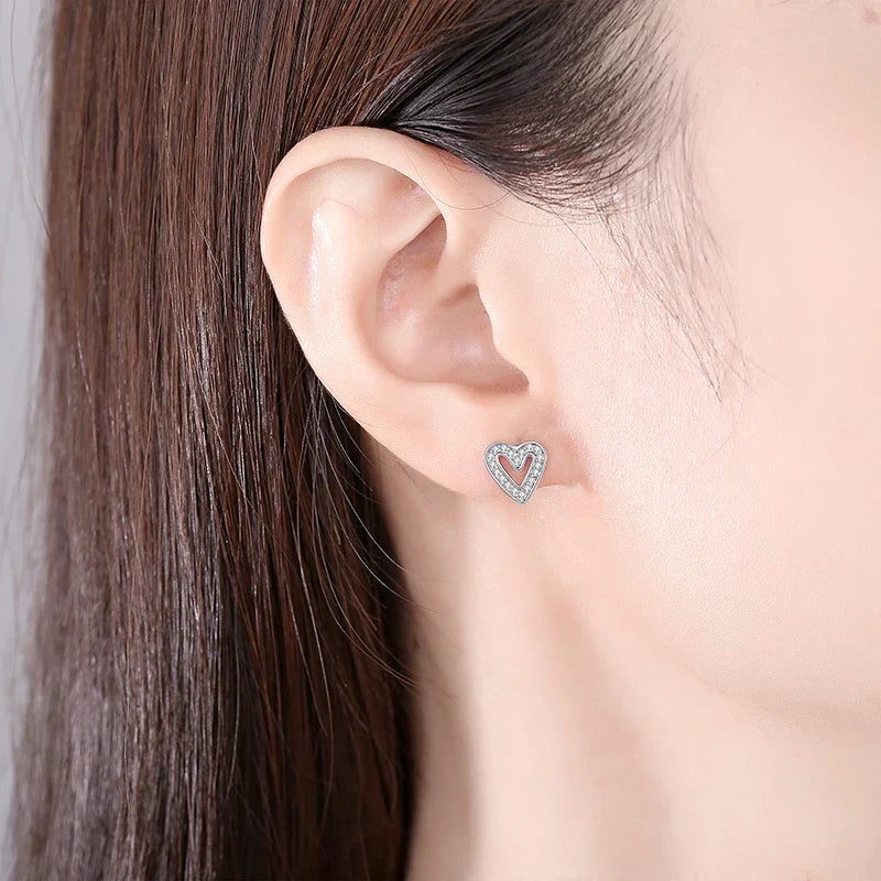 Original 925 Sterling Silver Earrings 2026 Stud Hoop Crystal Earings For Women Rose Gold Crown Heart Infinity Bee Earing Jewelry Vera Lux