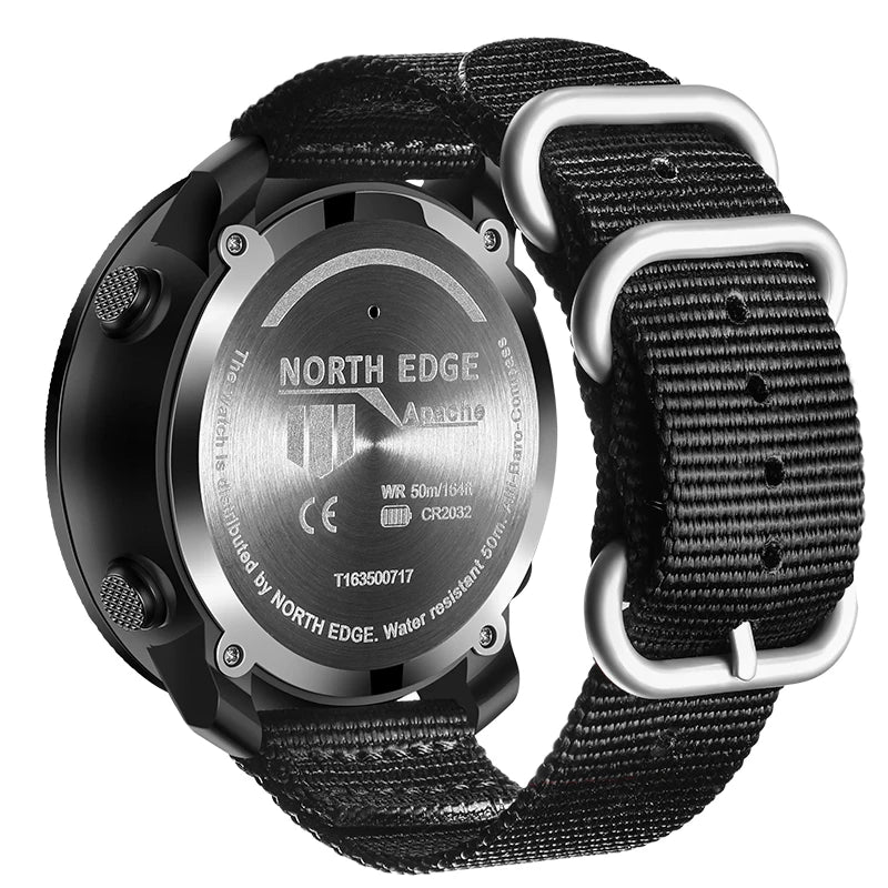 NORTH EDGE Men's sport Digital watch Hours Running Swimming Military Army watches Altimeter Barometer Compass waterproof 50m Whatever the Treasure