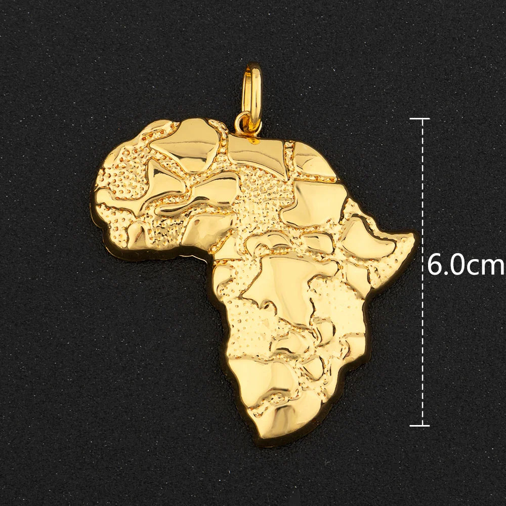 Hip Hop Personality Pendant Gold Color African Map Mermaid Dollar Euro Shape Pendant for Women Men Luxury Copper Chain Jewelry Vera Lux