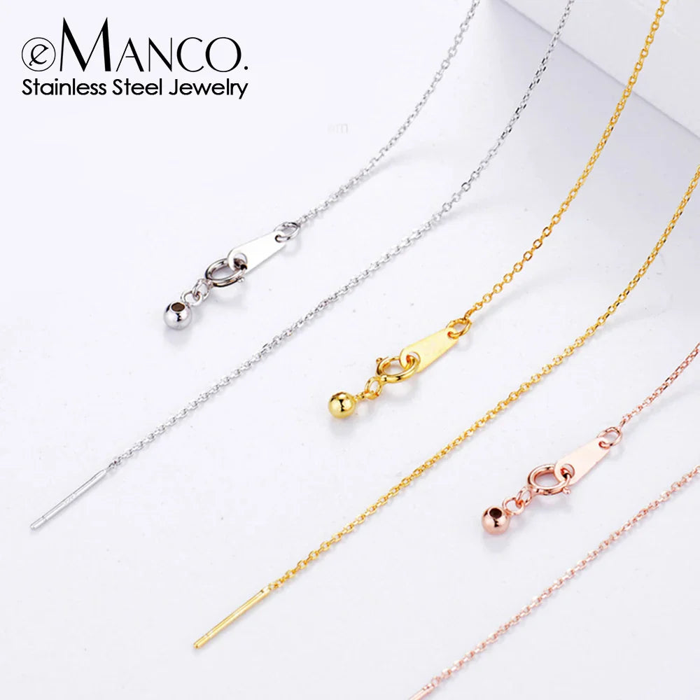 eManco Adjusta Long Layered Pendant Necklace  Stainless Steel Necklace Chocker Necklaces for Women Fashion Jewelry YX26925 Vera Lux