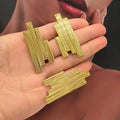 African Gold Color Jewelry Set for Party Hollow Out Design Hook Earrings and Finger Ring 2Pcs Set for Nigerian Jewelry Accessory Vera Lux