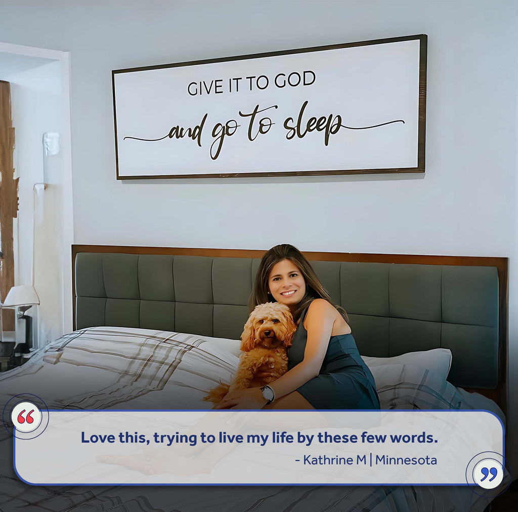 Give It To God And Go To Sleep Sign II Tailored Canvases