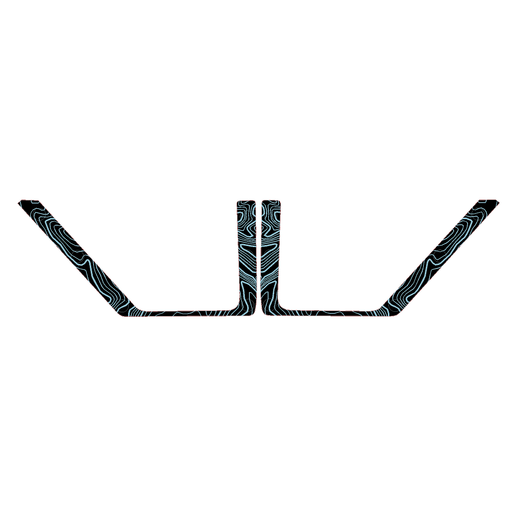 Topo Front Door Net Trim Overlay Kit (Printed Series) - 2021+ Bronco StickerFab