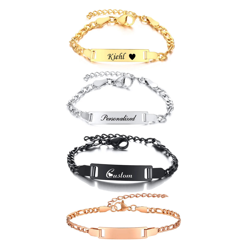 Personalized Name Bracelet VIP Link for for Boy Girl Vera Lux