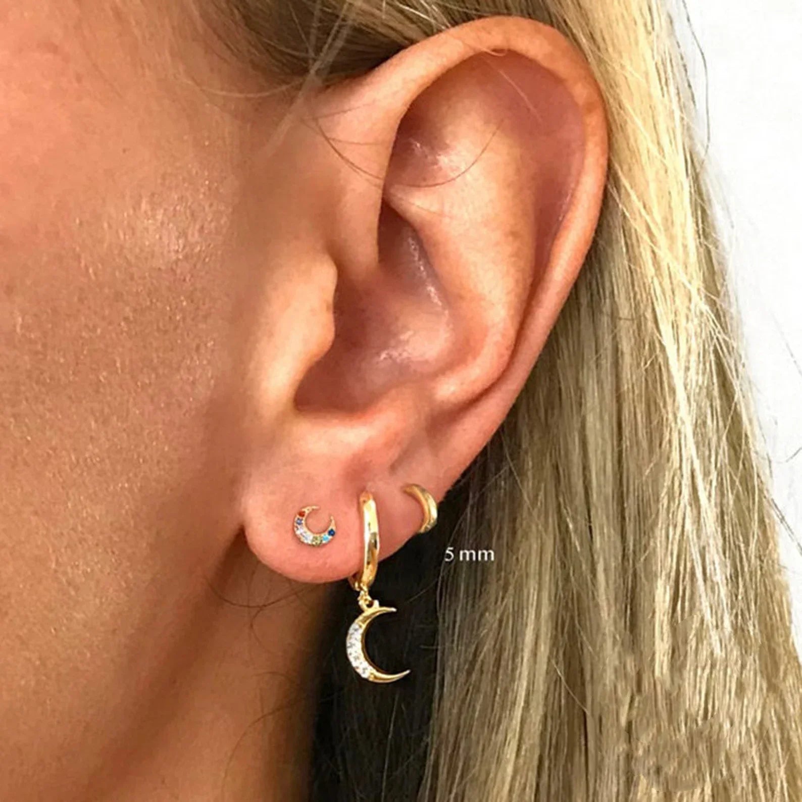 6-15mm Stainless Steel Earring Minimalist Classic Round Gold Color Earring for Women Men Tiny Huggie Hoop Rock  Jewelry Gift Vera Lux